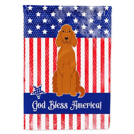 Carolines Treasures Patriotic USA Irish Setter Flag Canvas House Size BB3059CHF